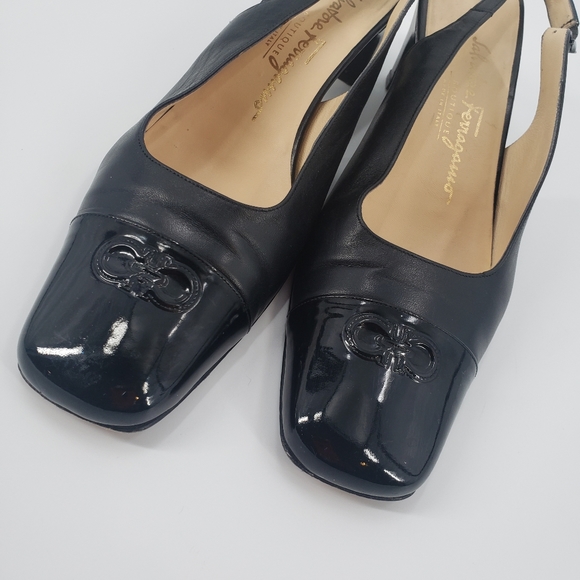Salvatore Ferragamo black boutique kitten heel s 8 B - Picture 13 of 14